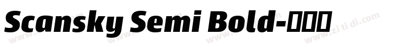 Scansky Semi Bold字体转换